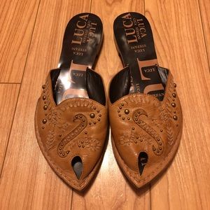 Luca Stefani Leather Pointed Toe Flats